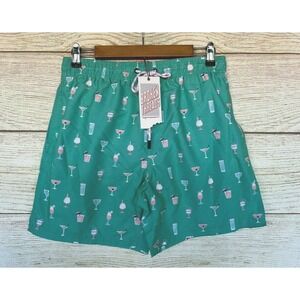 Broken Threads Trunks Swim Mens Size Small Drinks Pattern Swim Trunks Shorts New